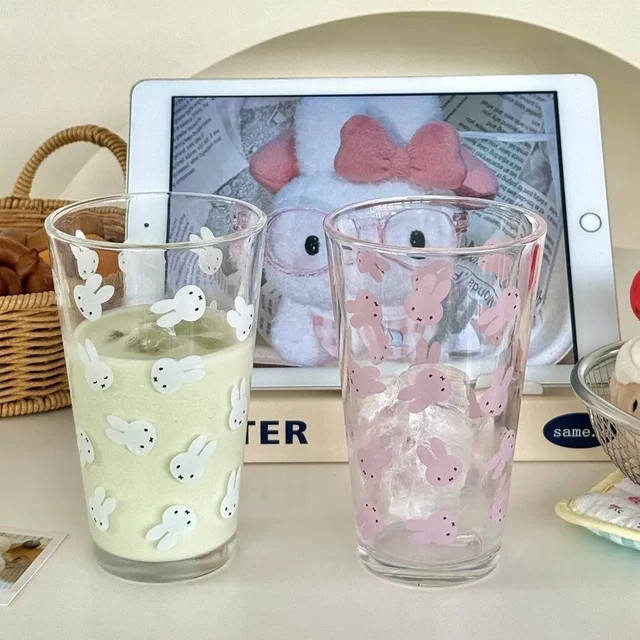 Miffy Glasbecher transparent 450 ml für Milch, Kaffee oder Saft - Bild 1