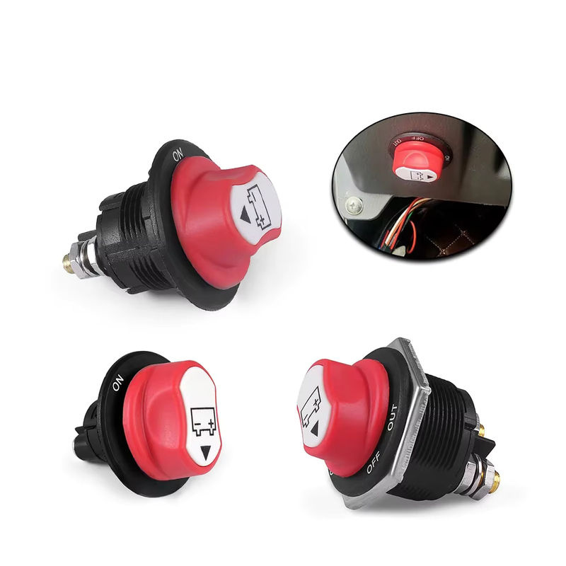 Dynoracing Batterie-Trennschalter Kit für Auto, Lkw und Boot, 12V DC, Farbe: Rot - Bild 6