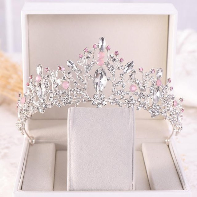 Wucifang Jewelry Diadem, Blau Rosa Kristall, Damen - Bild 1