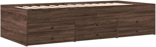 vidaXL Tagesbett mit Schubladen in Eiche Braun ohne Matratze B/T/H: 100 x 200 x 45,5 cm - Bild 1