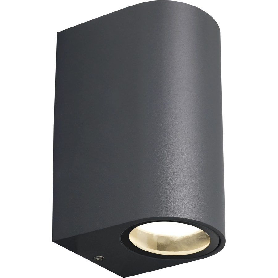 LED Außenwandleuchte Ottana aus Aluminium in Schwarz für Garten und Terrasse mit GU10 Fassung und IP44 Schutzklasse - Bild 2