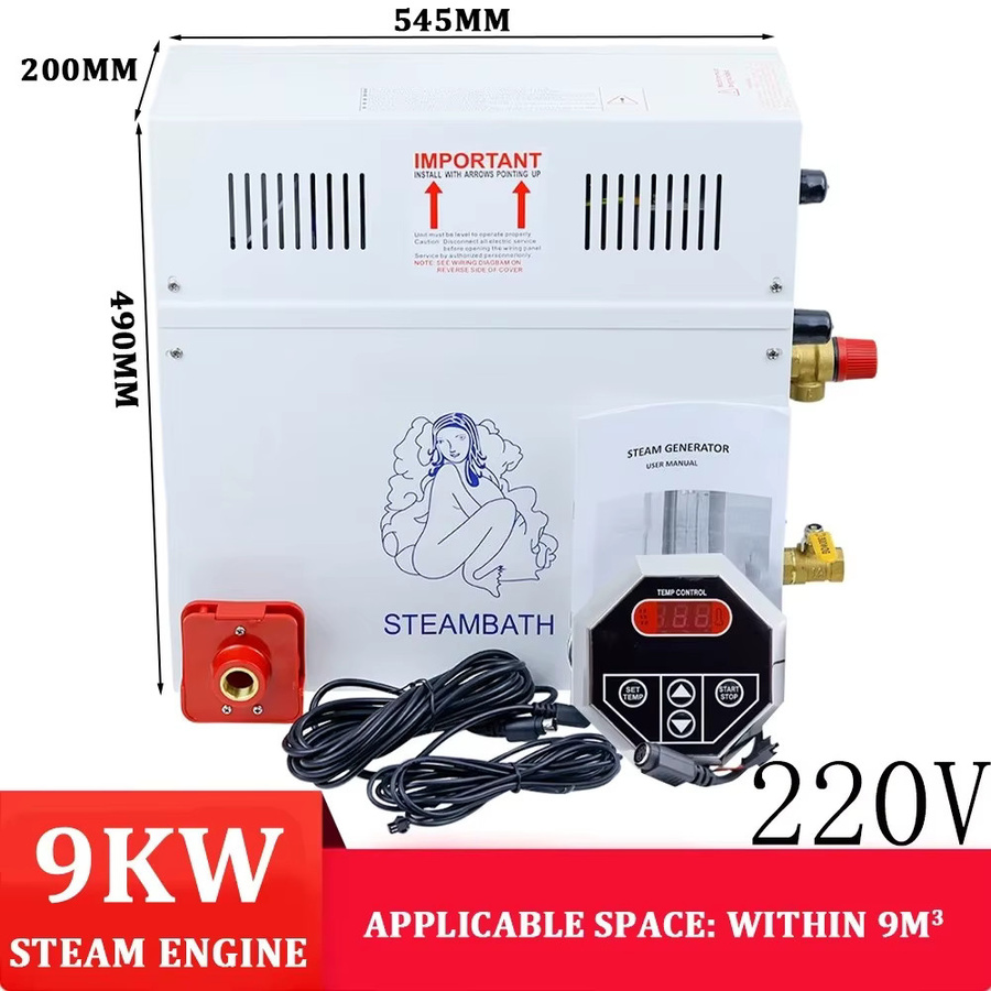 XMSJ ST-90 Dampfgenerator für Sauna, Bad und SPA mit digitalem Regler, 9KW, Weiß - Bild 5