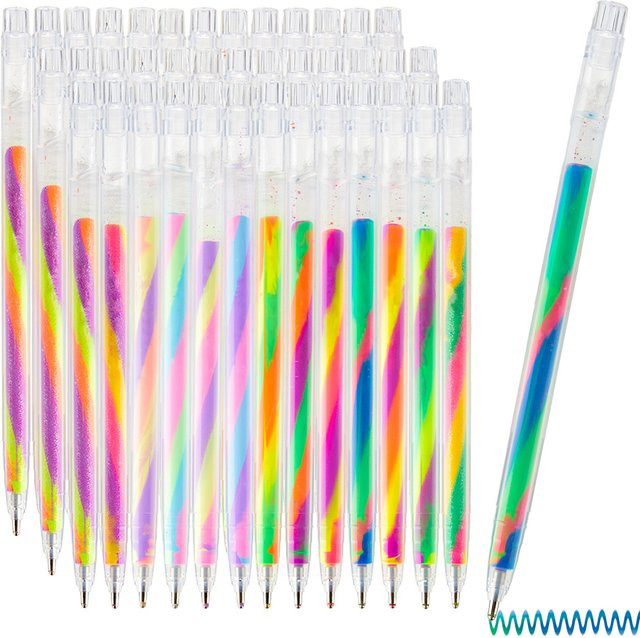 Glitzer-Gel-Textmarker-Set in Multicolour mit 1,2 mm Spitze für Tagebücher, Basteln und Grußkarten - Bild 1