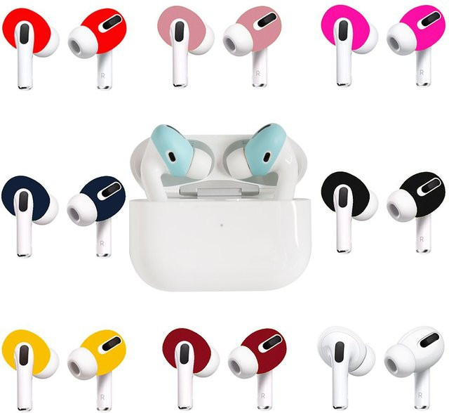 2er-Set Silikon Kopfhörer Schutzhülle für Apple AirPods Pro in Gelb und Multicolour, ultra dünne Anti-Slip Abdeckung - Bild 1
