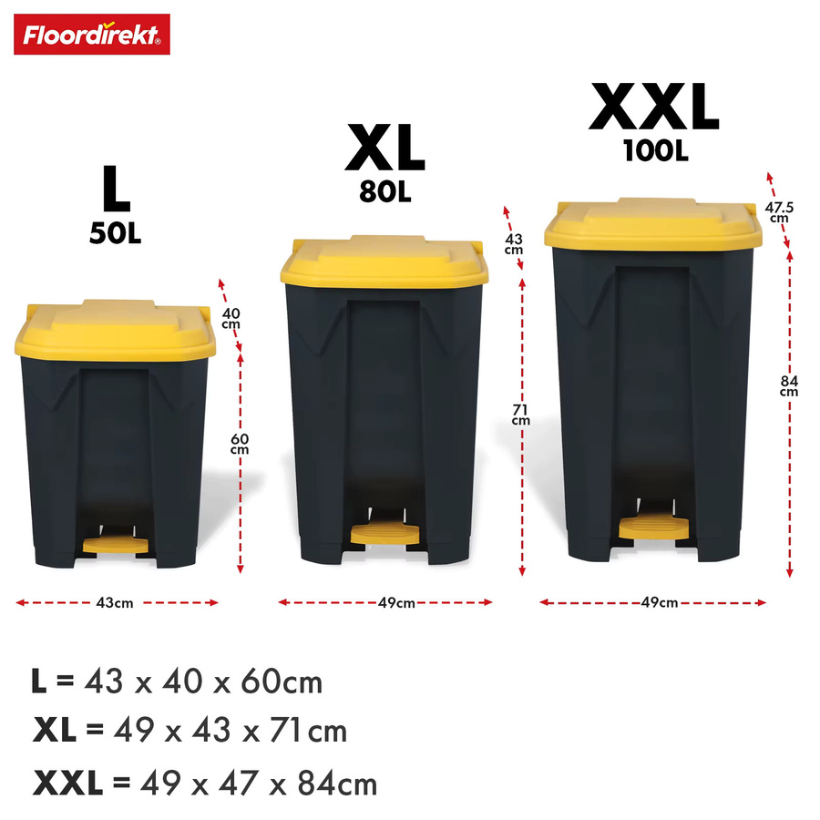 Floordirekt Mülleimer Olaf mit Pedal aus Kunststoff in Grau und Mehrfarbig - Bild 5