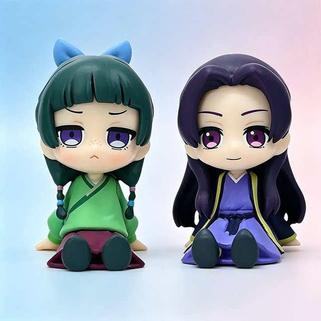 Bandai The Apothecary Diaries Maomao Jinshi Q Chibi Sitzende Mini-Figuren, Einzelfigur, Kunststoff - Bild 1