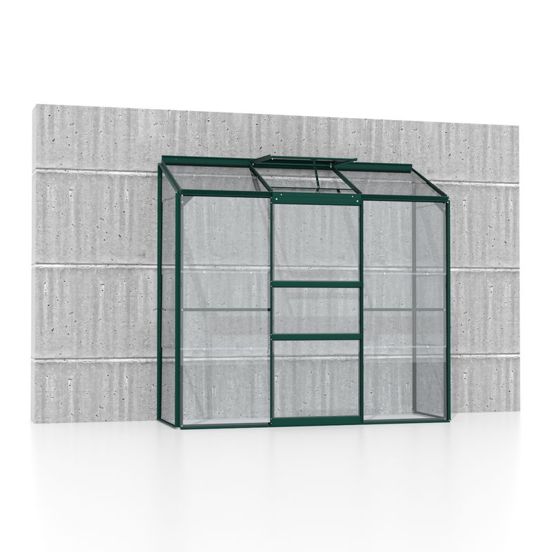 Vitavia Anlehn-Gewächshaus Styx 1300 in Grün mit ESG-Glas und Schiebefenster, B/H/T: 192,8 x 182,3 x 68,8 cm - Bild 3