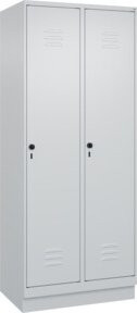 C+P Spind Classic PLUS Spind mit Sockel, 2 Abteile, Grau, B/T/H: 80 x 50 x 195 cm - Bild 1