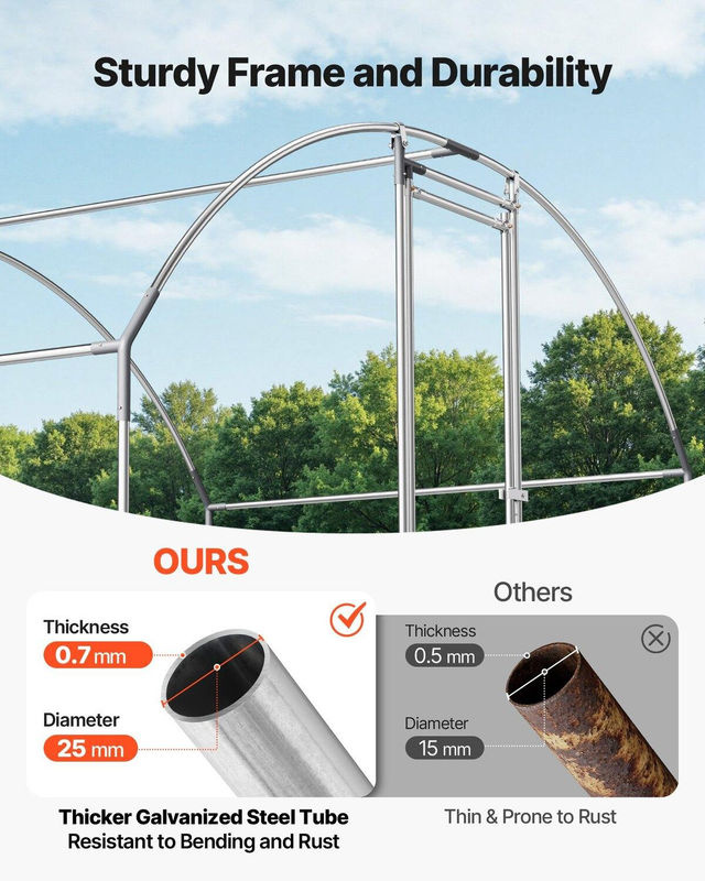 Buying Solutions MB Metall-Hühnerstall mit Kuppeldach und Abdeckung in Silber, B/T/H: 4 x 3 x 2 m - Bild 2