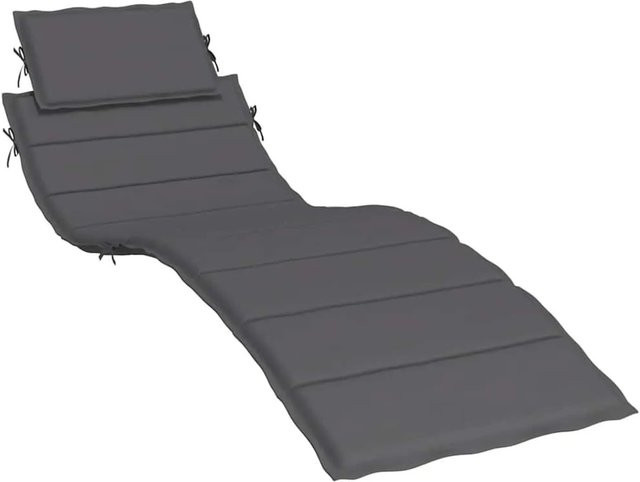 vidaXL Sonnenliegen-Auflage aus Oxford-Gewebe in Anthrazit, B/T/H: 186 x 58 x 4 cm - Bild 1
