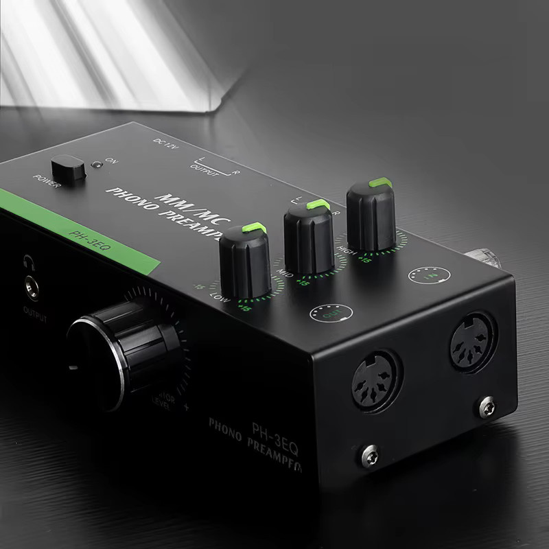 luxuglow Phono-Vorverstärker für MM und MC Plattenspieler mit einstellbarem 3-Band-EQ in Schwarz - Bild 6