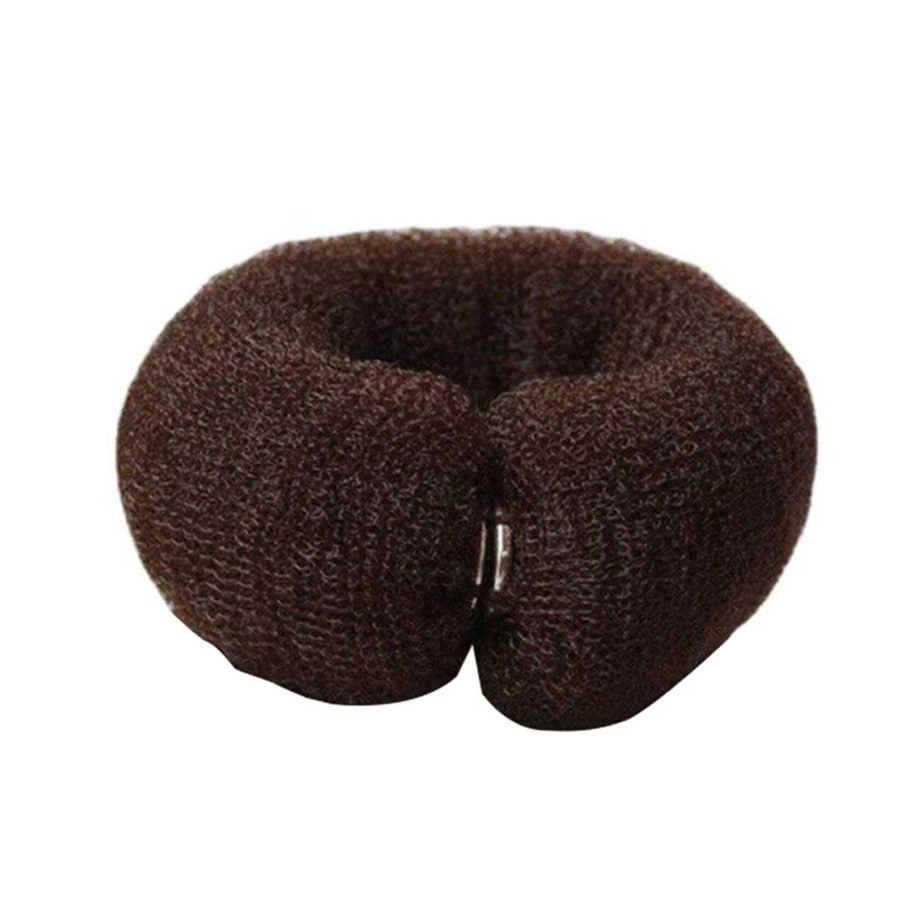 Haarknoten Maker Donut Bagel Haarwerkzeug für Damen, Schwarz/Braun/Beige - Bild 5