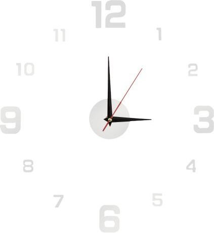 Yousheng Fashion Wanduhr aus Acryl in Silber, moderne geometrische Dekoration, stummes analoges Design für dein Wohnzimmer - Bild 1