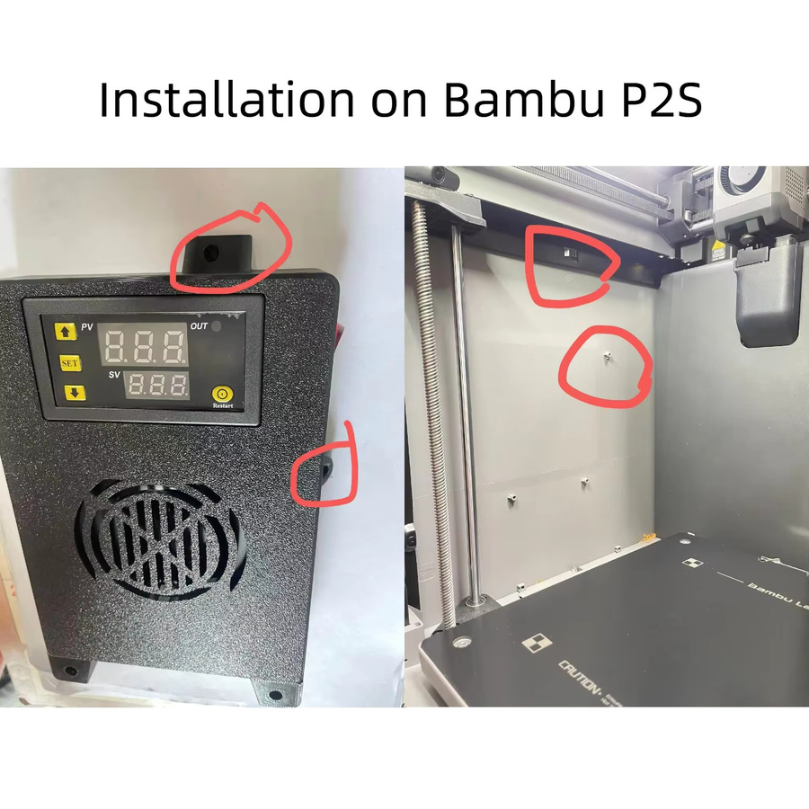 Bambu Lab Kammerheizung für P2S Serie 3D-Drucker Zubehör in Schwarz - Bild 3