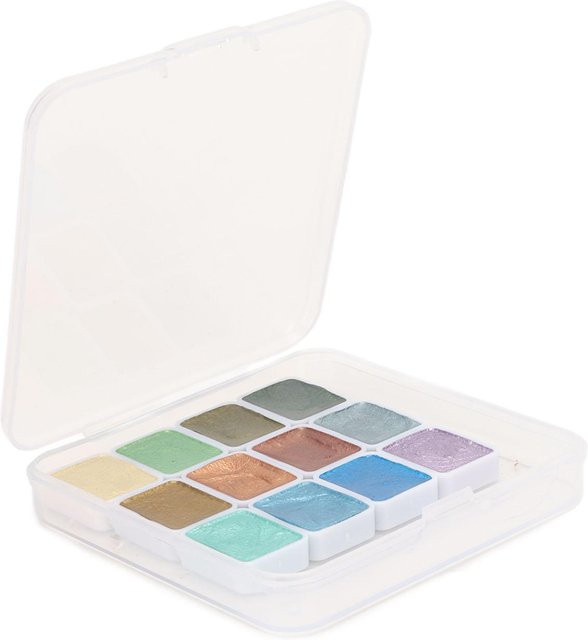 Igeteck Aquarellfarben-Set mit Glitzer und Metallic-Effekt in Multicolour und Weiß für Erwachsene - Bild 1