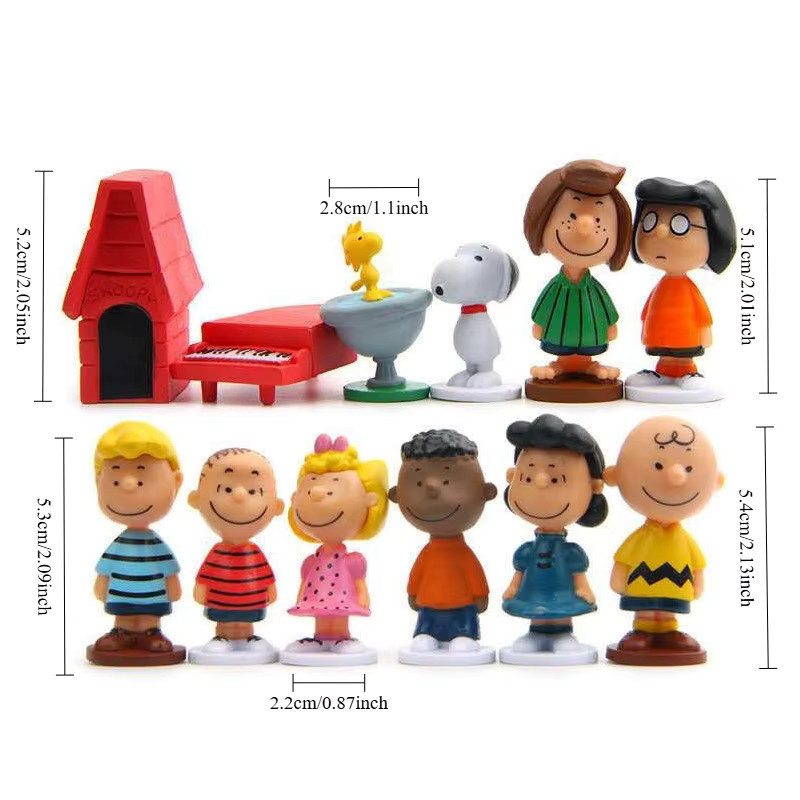 Bandai Peanuts Snoopy Charlie Sally Woodstock Mini-Figuren, Set, Bunt / Mehrfarbig - Bild 2