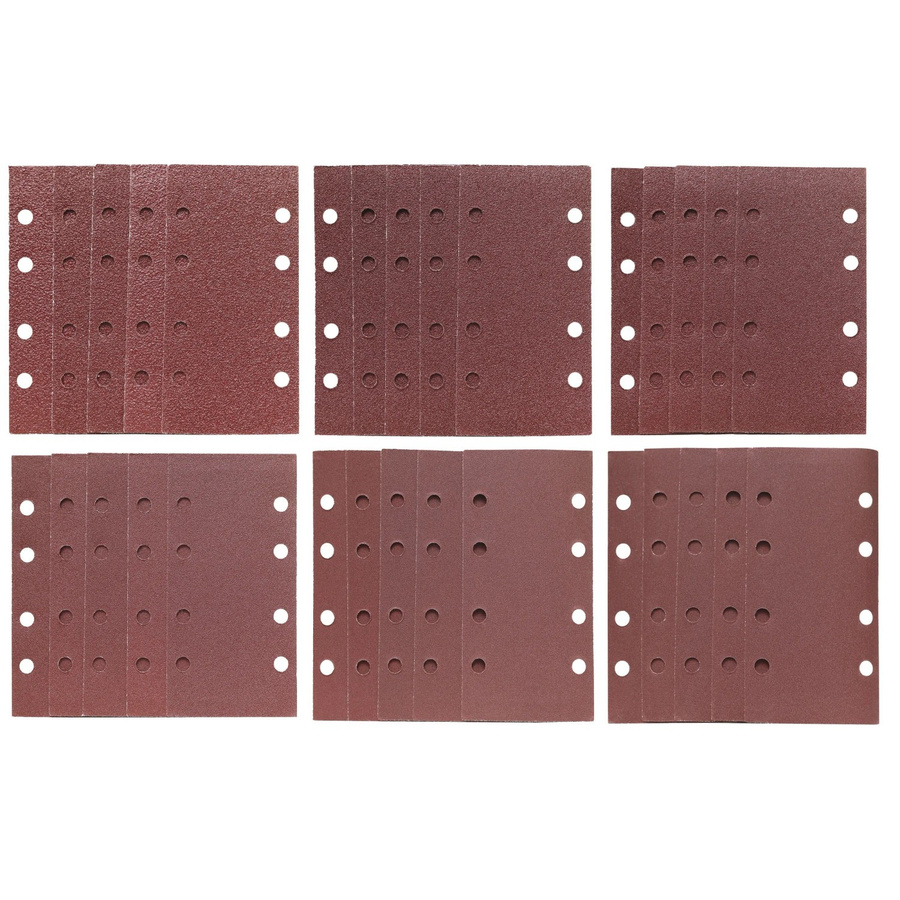 LUX-TOOLS Schleifstreifen-Set für Exzenterschleifer, 30-teilig, für Holz und Metall, B: 9,3 cm, H: 18,5 cm - Bild 2