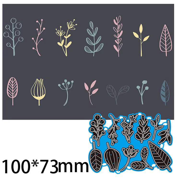 Metall Stanzformen mit Blumen- und Blättermotiven für Scrapbooking und Papierhandwerk - Bild 4