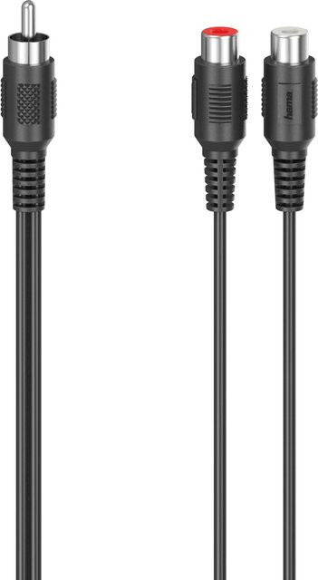 Hama Subwoofer-Adapter mit 1 Cinch-Stecker und 2 Cinch-Kupplungen in Schwarz - Bild 1