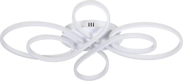 NETTLIFE LED Deckenleuchte aus Metall in Weiß, dimmbar, Länge: 80 cm - Bild 1