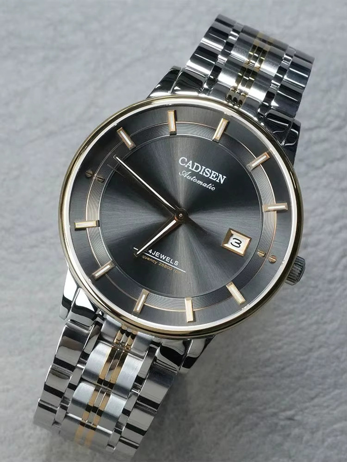 CADISEN Armbanduhr, Automatik, Edelstahl, Roségold, Herren - Bild 4
