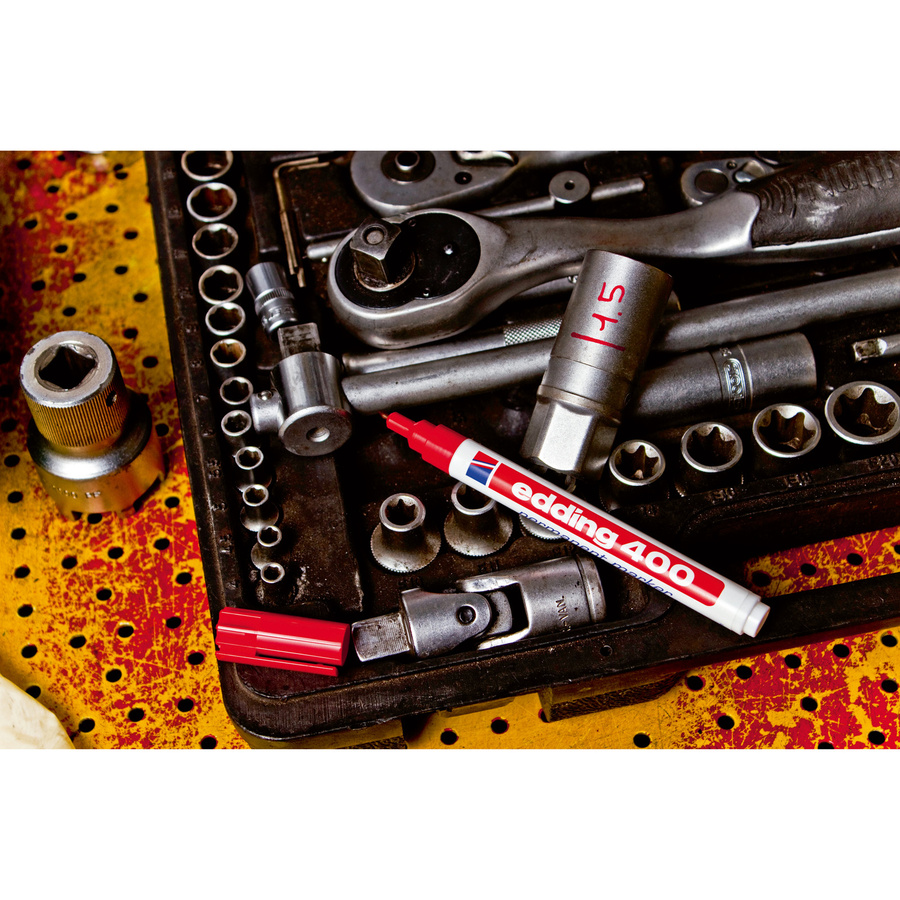 edding Permanentmarker 400 mit Bullet-Spitze in Pink - Bild 2