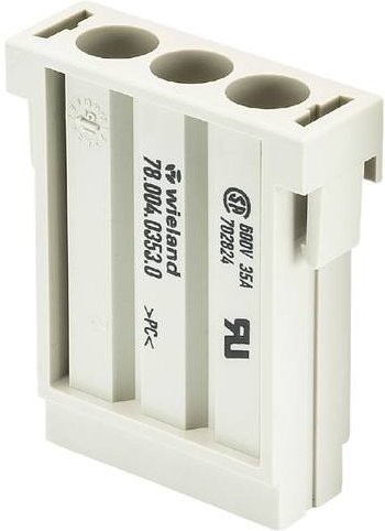 Wieland Electric Moduleinsatz 78.004.0353.0 mit 3 Polen in Weiß, 10er Packung - Bild 1