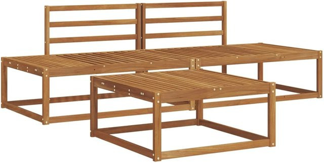 vidaXL Outdoor-Sofagarnitur 3-teilig aus Massivholz Akazie in Braun - Bild 1