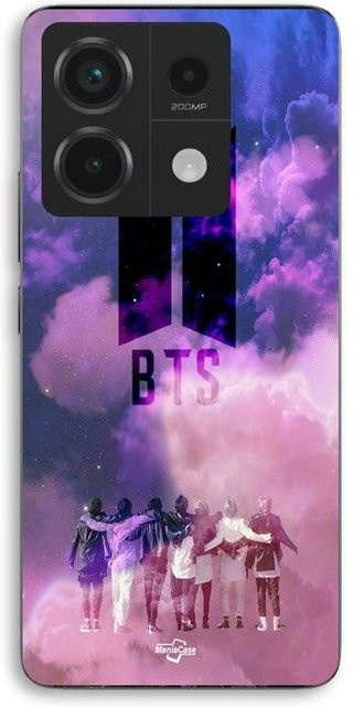 MANIACASE Handyhülle für Xiaomi Redmi Note 13 Pro 5G mit BTS K-Pop Logo in Schwarz und Multicolour - Bild 1