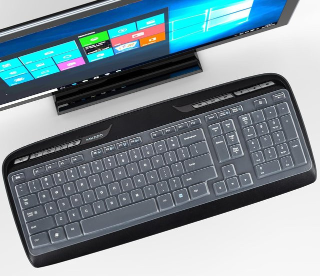 Transparente Silikon-Tastaturabdeckung für Logitech MK320 MK330 K330 MK335 als Tastaturschutzfolie - Bild 1