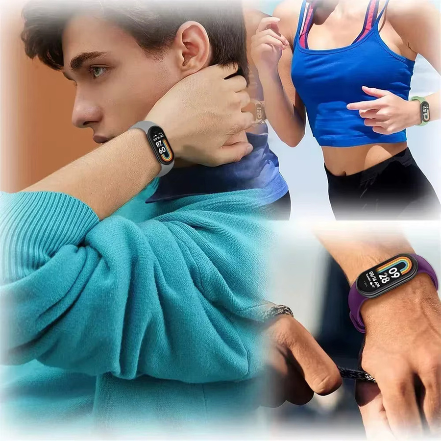 RWBANDS Uhrenarmband Silikon, Schwarz, Xiaomi Mi Band 8 9 10 - Bild 6