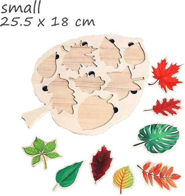 Kidsly Montessori-Blatt-Puzzle-Spielzeug, Zeichenbrett, Holz, ab 12 Jahre - Bild 1