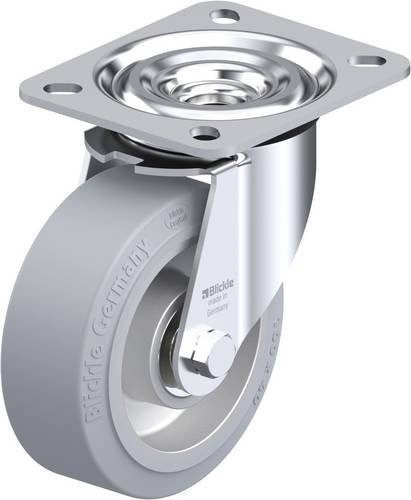 Blickle L-ALEV 100K-SG Lenkrolle aus Stahl und Aluminium, grau galvanisiert, Rad-Durchmesser: 100 mm, Tragfähigkeit (max.): 200 kg - Bild 1