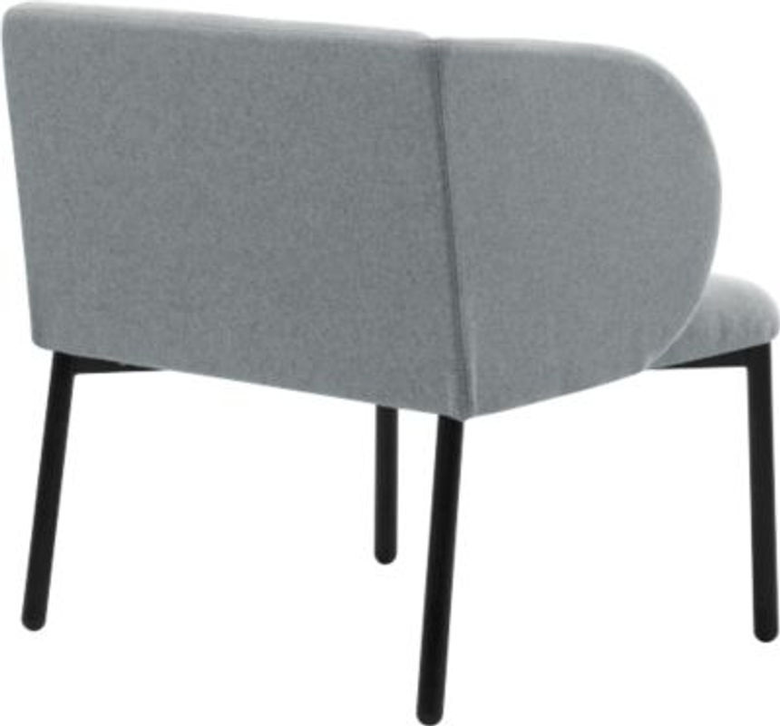 Leyform LIV Empfangssessel mit Stahlrohrgestell und Stoffbezug in Grau Melange, B: 73 cm, T: 62 cm, H: 74 cm - Bild 2