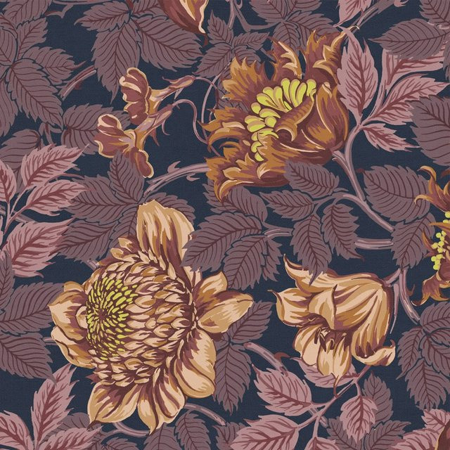 Sublime Vliestapete Blumen Lila-Multicolor, florales Design, Breite: 52 cm, Länge: 10 m - Bild 1