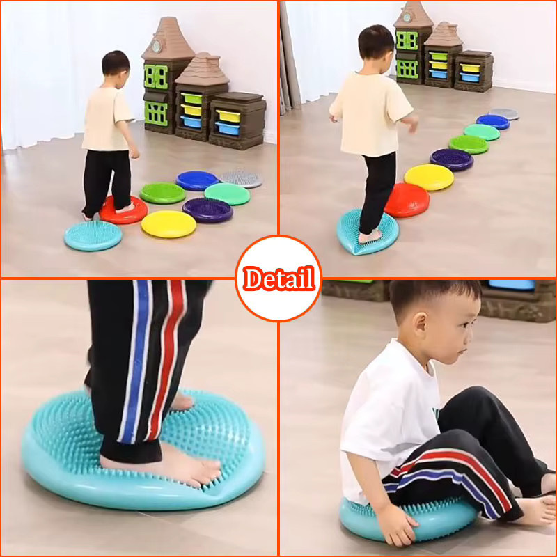 soulbao Montessori Aufblasbare Balance-Matte, Bunt / Mehrfarbig, Kunststoff - Bild 2