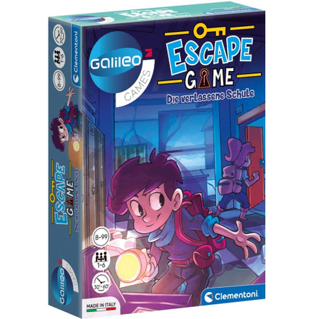 Clementoni Escape Game Die verlassene Schule Partyspiel