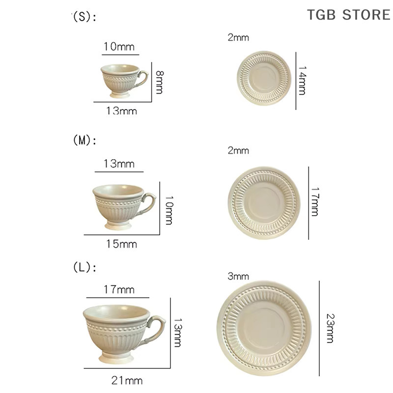 DIAPER&CORED Kaffee Tasse Platte Set, Zubehör, 2-teiliges Set oder 5-teiliges Set - Bild 4