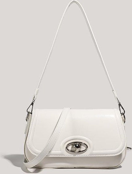 JMG Bags Umhängetasche Damen, Baguette-Tasche, white - Bild 1