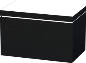 Duravit Waschtischunterschrank L-Cube c-bonded in Eiche Schwarz matt, Breite: 80 cm, Tiefe: 48 cm - Bild 1
