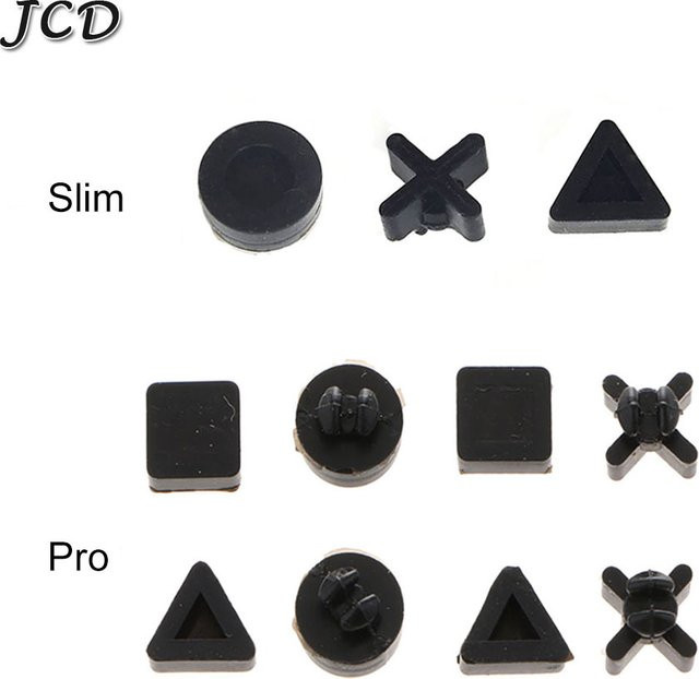 JCD Silikon Gummi-Füße und Abdeckkappen für PS4 Pro und PS4 Slim in Schwarz - Bild 1