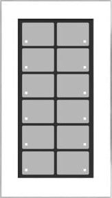 Issendorff Glas-Tastenfeld in Weiß mit 12 Tasten LCN - GT12W - Bild 1