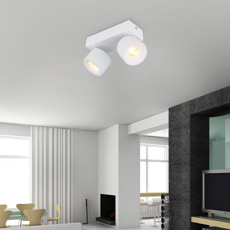 Globo Lighting LED-Wandspot RAE 56961-2W in Weiß mit 2 Brennstellen, verstellbar, B/H/T: 7,2 x 12,0 x 20,5 cm - Bild 2