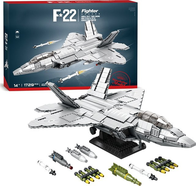 AMAZINGBLOKS F-22 Stealth Fighter, Baukasten, 1729 Teile - Bild 1