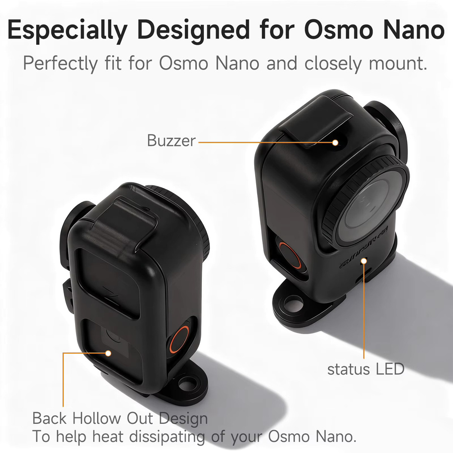 Faltbarer Schutzrahmen für DJI Osmo NANO in Schwarz mit horizontaler und vertikaler Halterung und Schnellspanner-Erweiterungskäfig - Bild 2