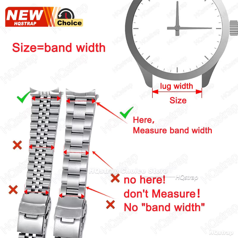HQstrap Uhrenarmband Edelstahl, gebogenes Ende, Silber, Unisex - Bild 3
