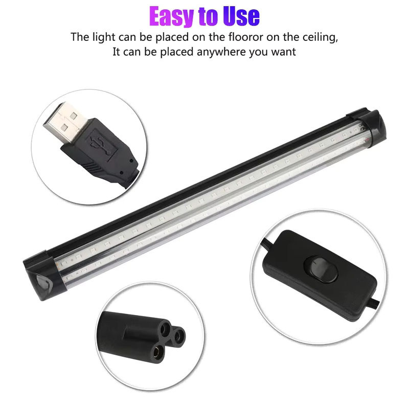 UV-Schwarzlicht-Lampenleiste mit Schalter, 385–400 nm, schwarzer Lichteffekt für Party und Deko - Bild 5