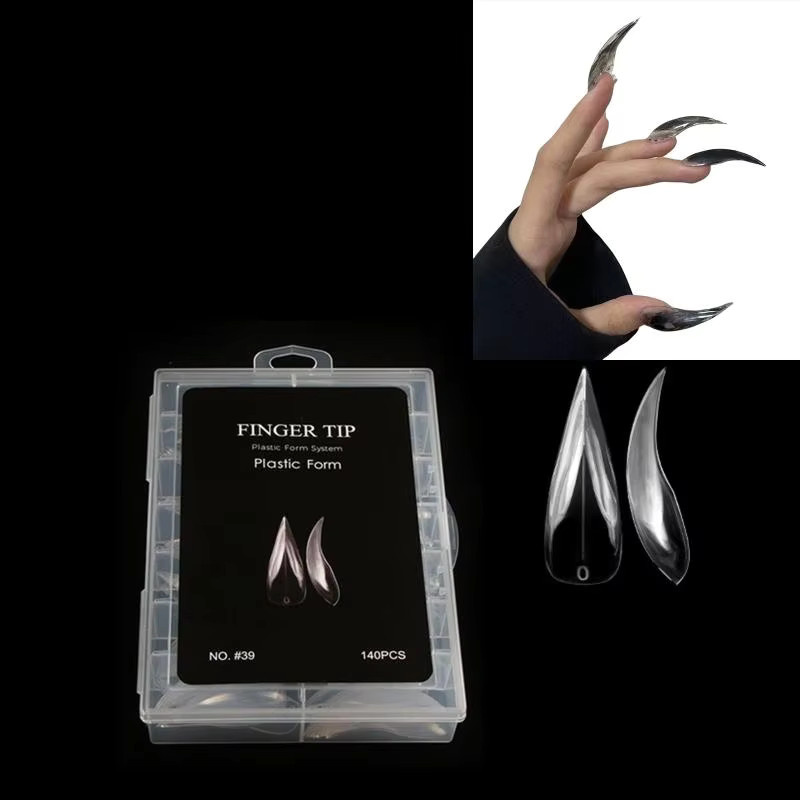 Heabety Stiletto-Nagel-Dualformen, 140 Stück, gebogen, kurz - Bild 4