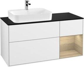 V&B Waschtischunterschrank Finion mit Wandbeleuchtung, Weiß lackiert, Breite: 120 cm, Tiefe: 50,1 cm, Höhe: 50,1 cm - Bild 1