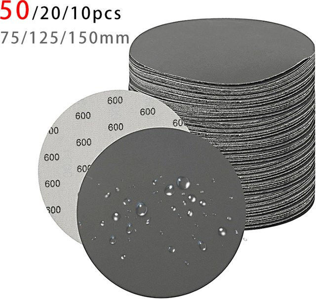 TQLQ Universal Schleifscheiben für Metall und Holz, Trocken- und Nassschliff, Schwarz, Durchmesser: 75 mm, 125 mm oder 150 mm - Bild 1